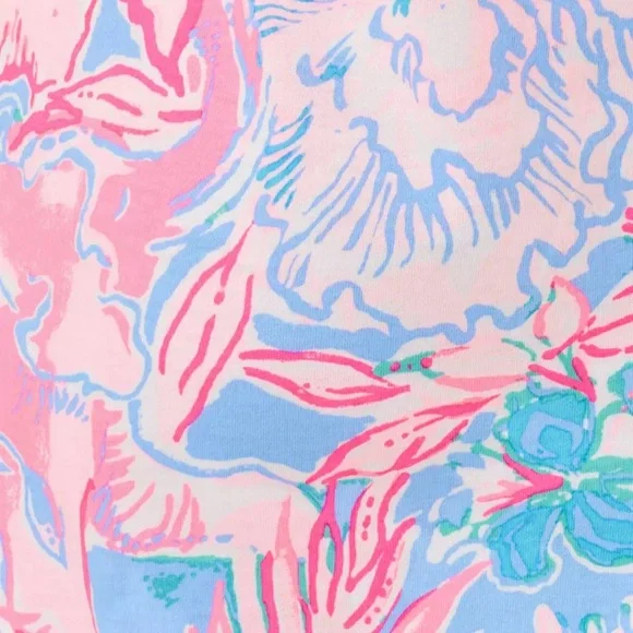 🆕 Lilly Pulitzer LAINA T-SHIRT DRESS 👗 “Blue Peri Viva La Lilly” NWT sz LG - Picture 5 of 10